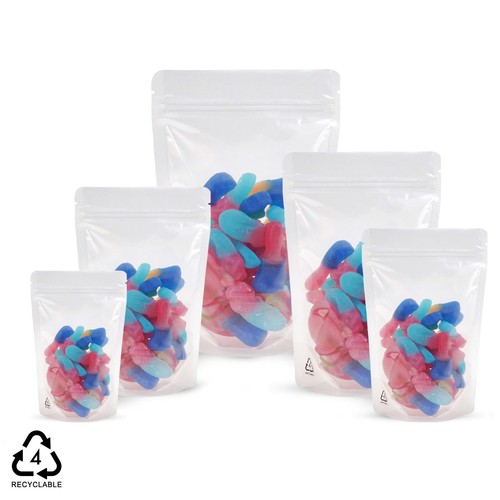 Recyclable clear stand - clear, up