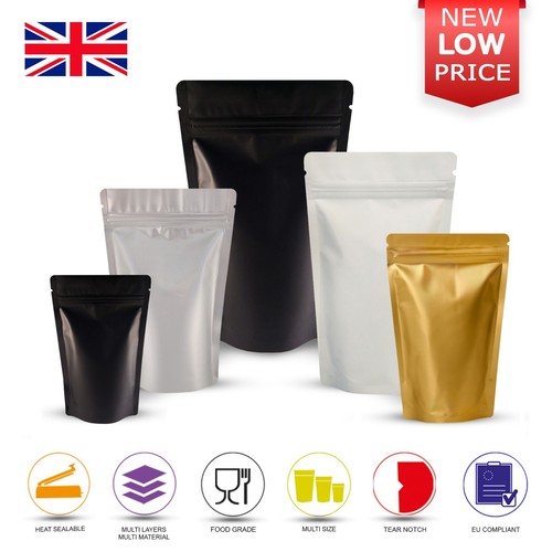 Matt stand pouches zip - pouches, food