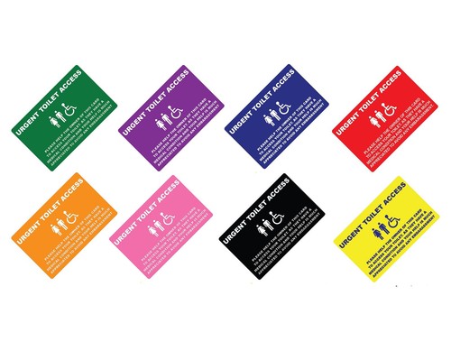 Toilet access card - access, for